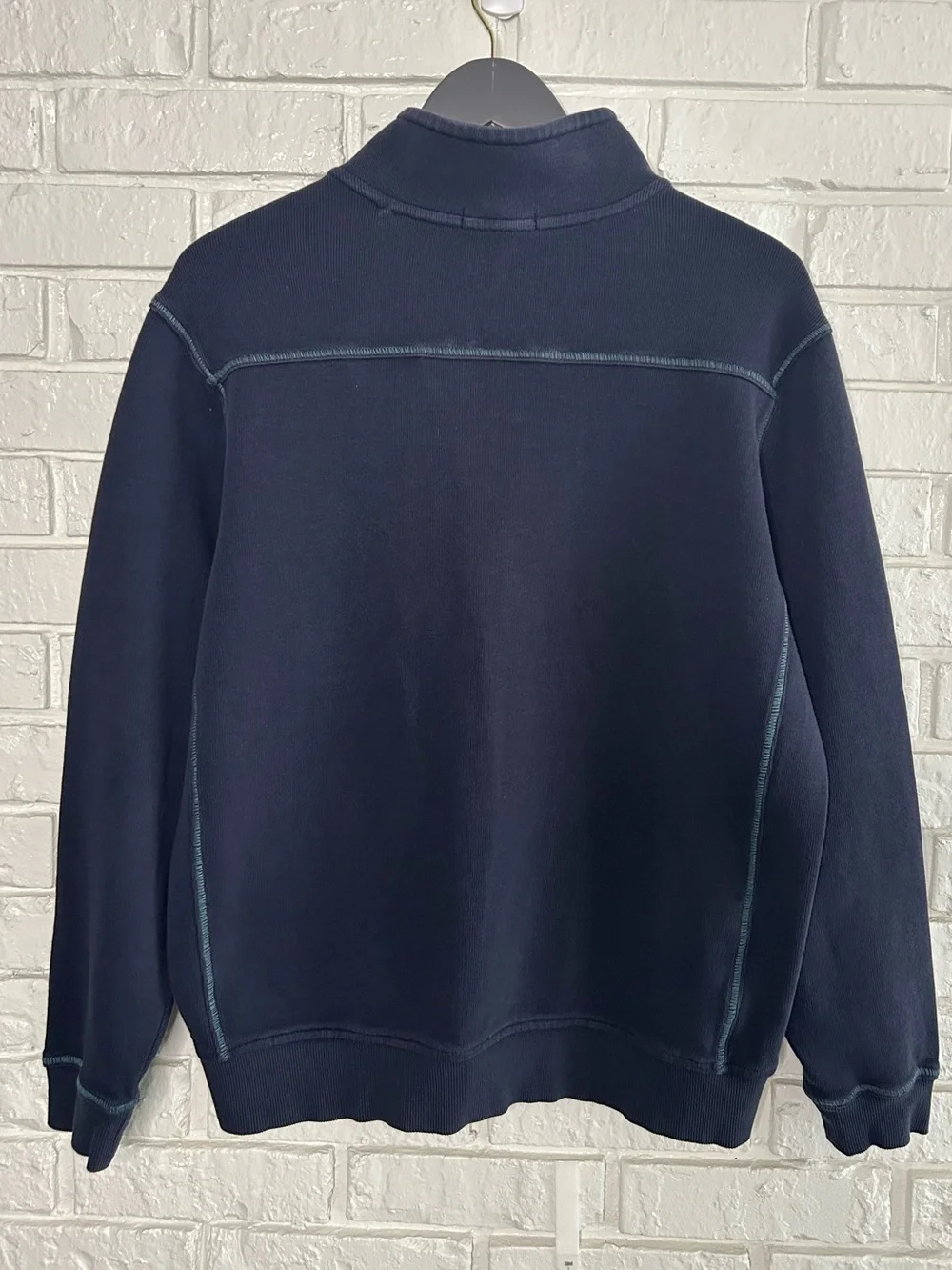Tommy Bahama Men’s Navy 1/4 Zip Pullover Sweater Medium